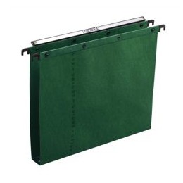 L Oblique Ultimate Suspension File Manilla Vertical 350sheet 30mm Foolscap Green Ref 100330319 [Pack 25]