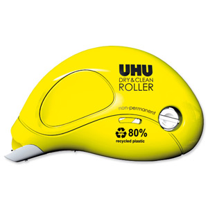 UHU Glue Dot Roller Non-permanent Disposable Immediate Bond Micro-dots Solvent-free Ref 38905
