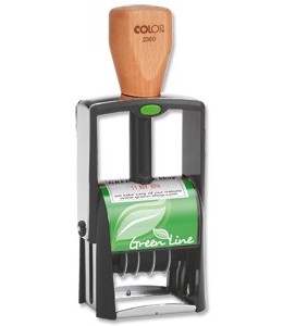 Colop 2360 Green Line Custom Metal Stamp Self-Inking Text and Date Imprint 45x30mm Ref 2383604000