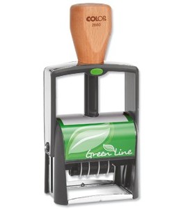 Colop 2660 Green Line Custom Date Stamp Self-Inking Text and Date Imprint 58x37mm Ref 2386604000