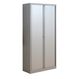 Bisley A4 EuroTambour Including 4 Shelves W1000xD430xH1980mm Silver Frame and Shutters Ref ET410/19/4SS