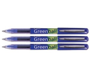 Pilot Begreen Greenball Rollerball Blue [Pack 10]