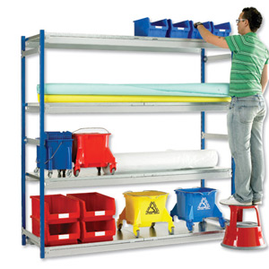 Trexus Plus Top Rax Longspan Shelving Starter Bay Chipboard Shelves 1740x440x2000mm Ref SP837961
