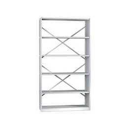 Trexus Delta Office Shelving System Starter Bay Standard Depth 6 Shelves Activecoat W1000xD300xH1880mm