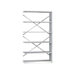 Trexus Delta Office Shelving System Extension Bay Extra Depth 6 Shelves Activecoat W1000xD400xH1880mm