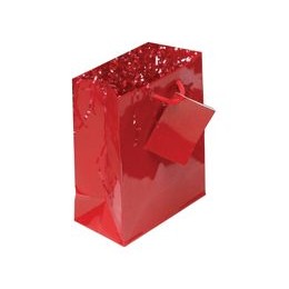 Smartbox Medium Gift Bag Strong Rope Handle W180xD100xH227mm Red Gloss Ref 05007004 [Pack 10]