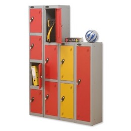 Trexus 1 Door Locker Hasp & Staple Lock Extra Depth ACTIVECOAT W305xD460xH1220mm Silver Red Ref 862354