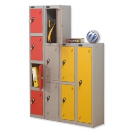 Trexus 3 Door Locker Hasp and Staple Lock Extra Depth ACTIVECOAT W305xD460xH1780mm Silver Ref 862469