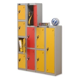 Trexus 4 Door Locker Hasp and Staple Lock ACTIVECOAT W305xD305xH1780mm Silver Yellow Ref 862566