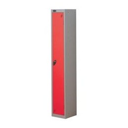Trexus Plus 1 Door Locker Nest of 1 ACTIVECOAT W305xD305xH1780mm Silver Red Ref 862689