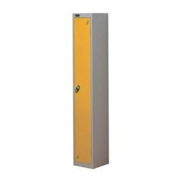 Trexus Plus 1 Door Locker Nest of 1 ACTIVECOAT W305xD305xH1780mm Silver Yellow Ref 862702