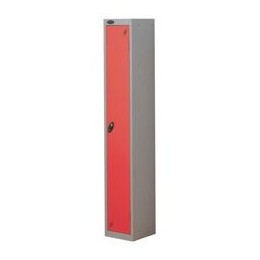 Trexus Plus 1 Door Locker Nest of 1 Extra Depth ACTIVECOAT W305xD460xH1780mm Silver Red Ref 862778