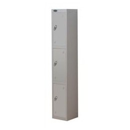 Trexus Plus 3 Door Locker Nest of 1 Extra Depth ACTIVECOAT W305xD460xH1780mm Silver Ref 863731