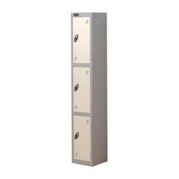 Trexus Plus 3 Door Locker Nest of 1 Extra Depth ACTIVECOAT W305xD460xH1780mm Silver White Ref 863781