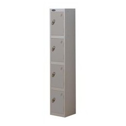 Trexus Plus 4 Door Locker Nest of 1 ACTIVECOAT W305xD305xH1780mm Silver Ref 864150