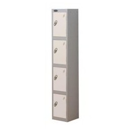Trexus Plus 4 Door Locker Nest of 1 Extra Depth ACTIVECOAT W305xD460xH1780mm Silver White Ref 864265