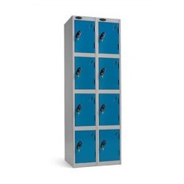 Trexus Plus 4 Door Locker Nest of 2 ACTIVECOAT W305xD305xH1780mm Silver Blue Ref 864281