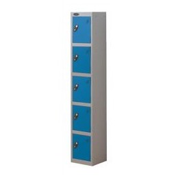 Trexus Plus 5 Door Locker Nest of 1 ACTIVECOAT W305xD305xH1780mm Silver Blue Ref 864647