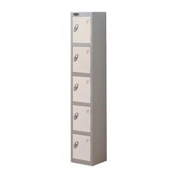 Trexus Plus 5 Door Locker Nest of 1 ACTIVECOAT W305xD305xH1780mm Silver White Ref 864689