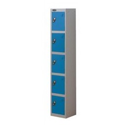 Trexus Plus 5 Door Locker Nest of 1 Extra Depth ACTIVECOAT W305xD460xH1780mm Silver Blue Ref 864702