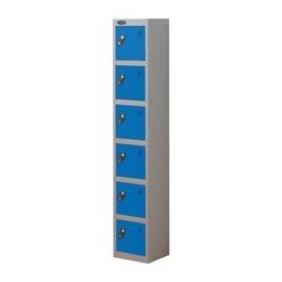 Trexus Plus 6 Door Locker Nest of 1 ACTIVECOAT W305xD305xH1780mm Silver Blue Ref 865121