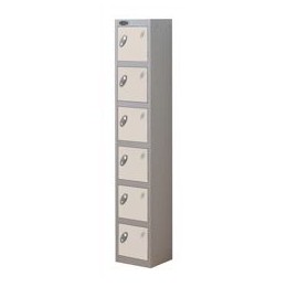 Trexus Plus 6 Door Locker Nest of 1 Extra Depth ACTIVECOAT W305xD460xH1780mm Silver White Ref 865228
