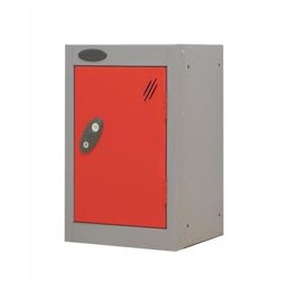 Trexus Plus Nesting Quarto Locker Extra Depth ACTIVECOAT 305x460x480mm Silver Red Ref 865676