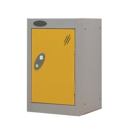 Trexus Plus Nesting Quarto Locker Extra Depth ACTIVECOAT 305x460x480mm Silver Yellow Ref 865692