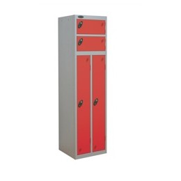 Trexus 2 Person Locker W460xD460xH1780 Silver Red