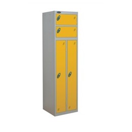 Trexus 2 Person Locker W460xD460xH1780 Silver Yellow