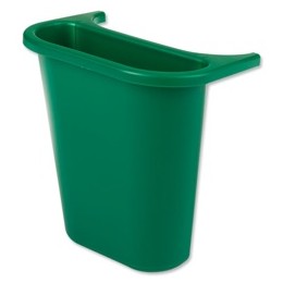 Rubbermaid Saddle Bin for Wastebasket Polyethylene 4.5 Litres W265xD120xH295mm Green Ref 2950-73-Green