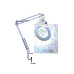 Unilux Zoom Magnifying Lamp 3 Diopters Arm L1000mm Shade Diam200mm 22W Ref 270E10UK