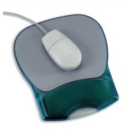 Compucessory Mouse Mat Pad with Wrist Rest Gel Translucent Blue Ref CCS55303