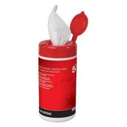 5 Star Cleaning Wipes for PC Screens Casings Keyboards [Pack 100]