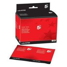 5 Star Screen Cleaning Sachets Anti-static Non-hazardous [Pack 50]