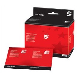 5 Star Cleaning Sachets for Telephone Bactericidal Non-hazardous [Pack 50]
