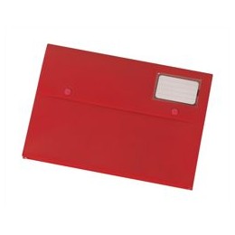 5 Star Document Wallet Polypropylene A4 Red [Pack 3]