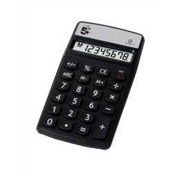 5 Star Calculator Handheld 8 Digit 3 Key Memory Battery-power W56xD100xH8mm Ref HH8D