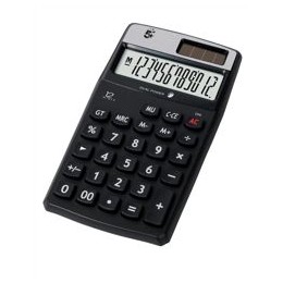 5 Star Calculator Mark-up Handheld 12 Digit 3 Key Memory Battery and Solar-power Ref HH12D