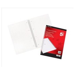 5 Star Notebook Wirebound 70gsm Ruled and Margin Perforated 100 Pages A4 [Pack 10]