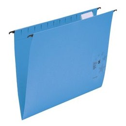 5 Star Suspension Files Manilla Wrapover Bar Tabs and Inserts Foolscap Blue Ref 100331409 [Pack 50]