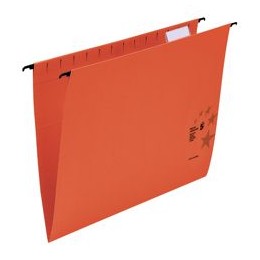 5 Star Suspension Files Manilla Wrapover Bar Tabs and Inserts Foolscap Red Ref 100331410 [Pack 50]
