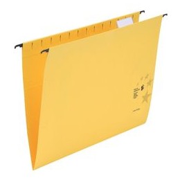 5 Star Suspension Files Manilla Wrapover Bar Tabs and Inserts Foolscap Yellow Ref 100331411 [Pack 50]