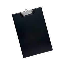 5 Star Fold-over Clipboard with Front Pocket Foolscap Black