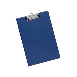 5 Star Fold-over Clipboard with Front Pocket Foolscap Blue