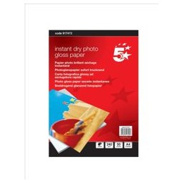5 Star Photo Inkjet Paper Gloss 240gsm A4 White [50 Sheets]