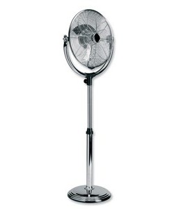 5 Star Pedestal Fan Non-Oscillating 3-Speed 48.5Db 45 Watts H1140max.mm Dia.305mm Chrome