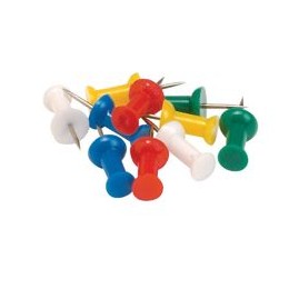 5 Star Push Pins Assorted Opaque [Pack 20]