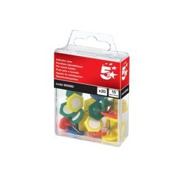 5 Star Indicator Pins 15mm Head Assorted [Pack 20]