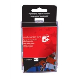 5 Star Marking Flags Assorted [Pack 100]